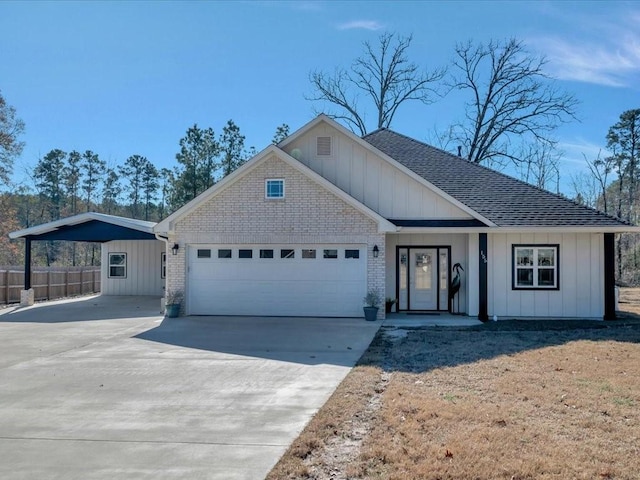 view of front of home featuring a garage