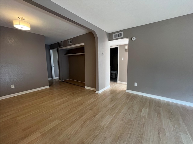 empty room featuring light hardwood / wood-style flooring