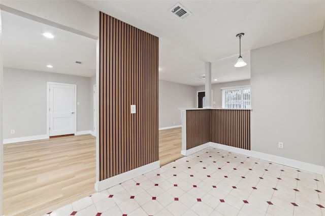 kitchen with pendant lighting