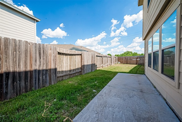 view of yard featuring a patio area