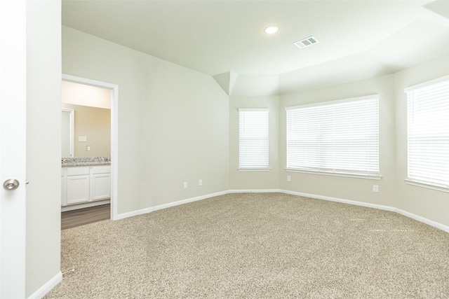 spare room with carpet floors