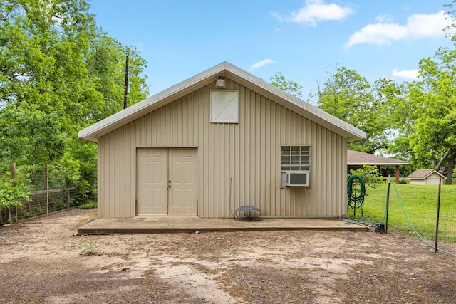 view of outdoor structure featuring cooling unit