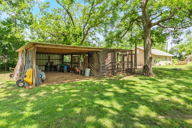 exterior space featuring an outdoor structure