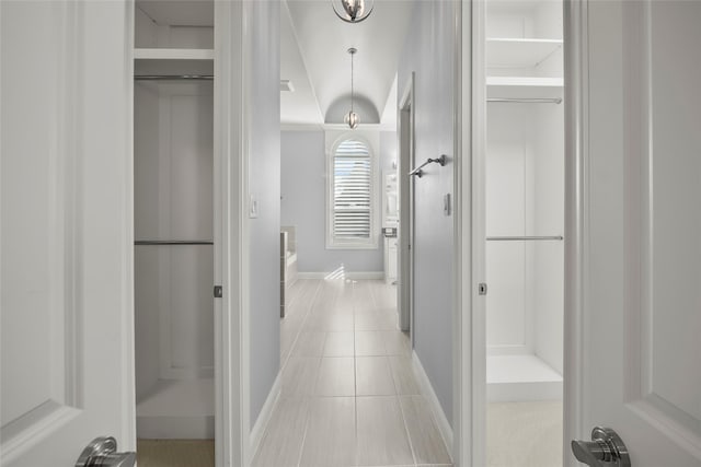 bathroom with tile patterned flooring