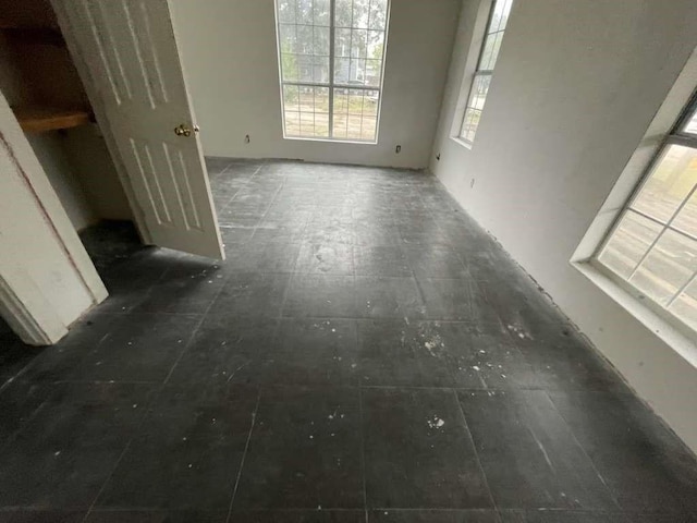 view of unfurnished dining area