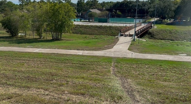 view of community featuring a yard