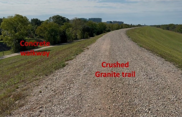 view of road featuring a rural view