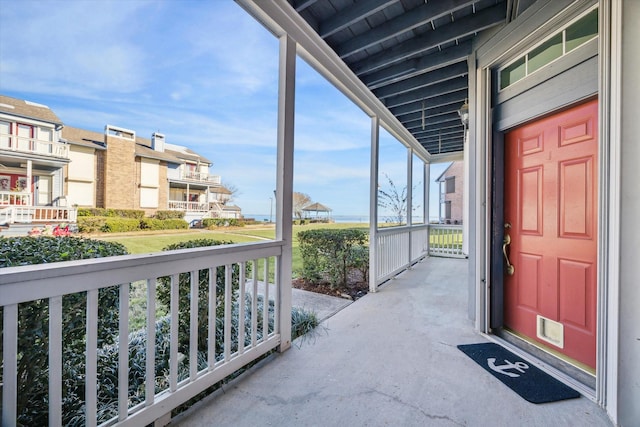 exterior space with a porch