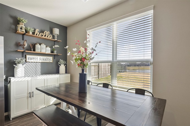 dining room featuring dark hardwood / wood-style floors