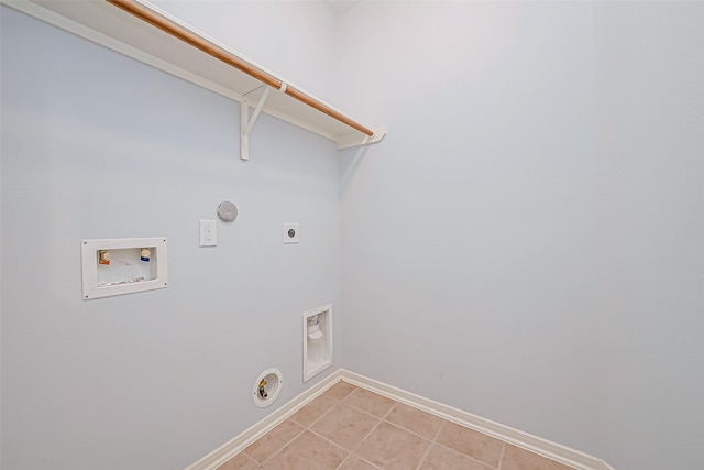 laundry area featuring gas dryer hookup, washer hookup, and hookup for an electric dryer