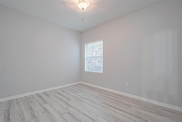 unfurnished room featuring light wood-type flooring