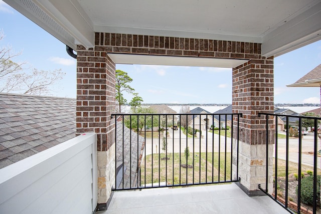 balcony featuring a residential view