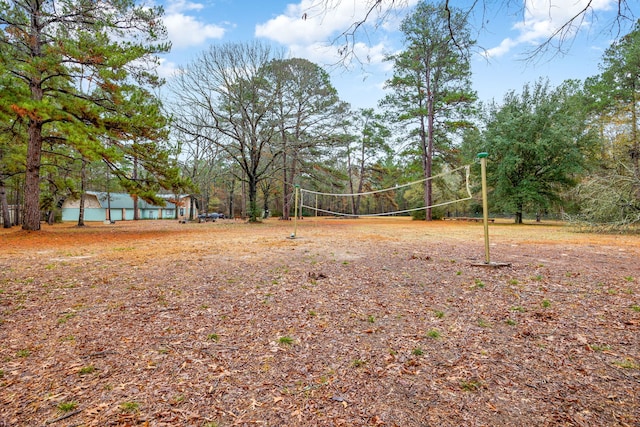 view of yard with volleyball court