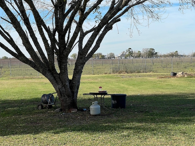 view of yard featuring a rural view