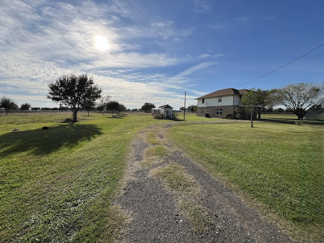 view of street featuring a rural view