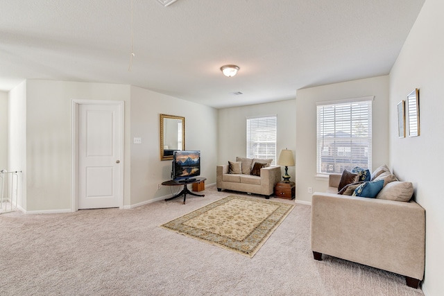 view of carpeted living room