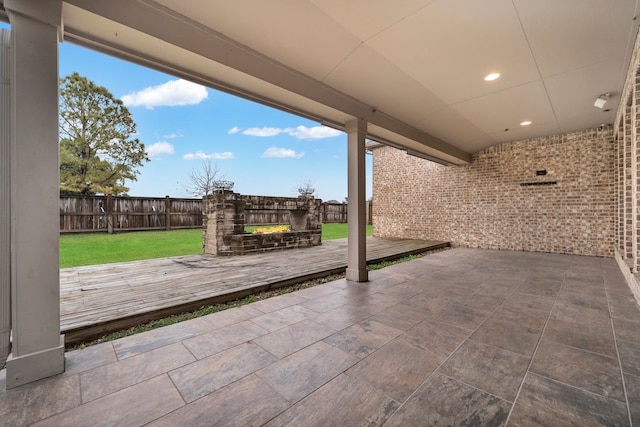 view of patio with a deck