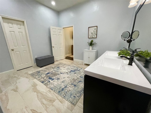 bathroom with vanity