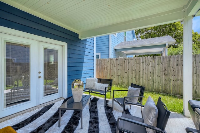 view of patio with an outdoor hangout area