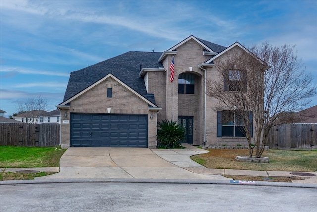 front facade featuring a garage