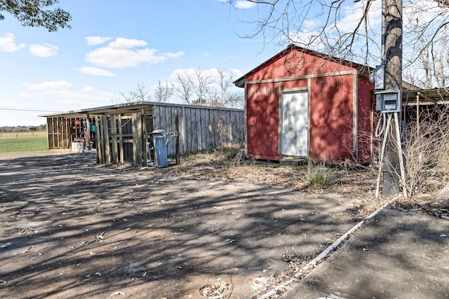 view of outdoor structure