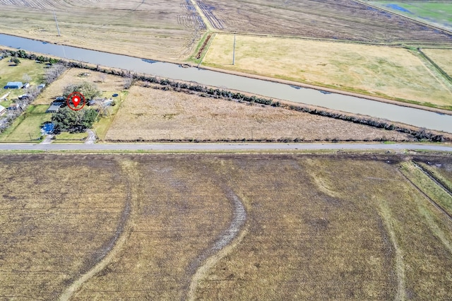 aerial view featuring a rural view