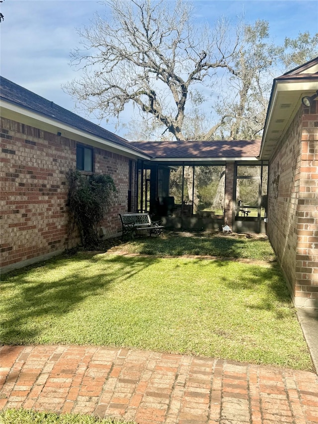 view of yard with a patio area