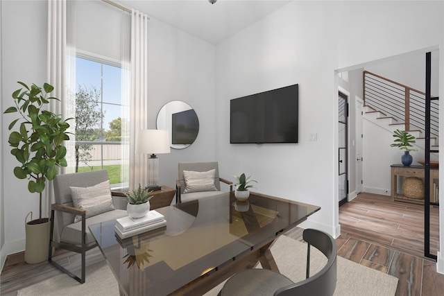 living room featuring plenty of natural light