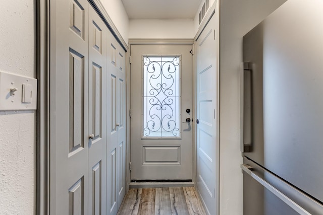 entryway featuring light hardwood / wood-style floors