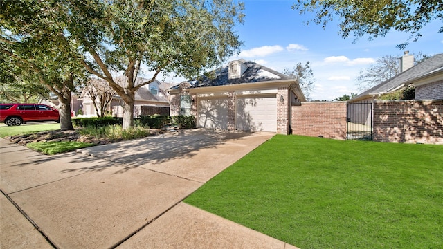 view of front of home featuring a front yard