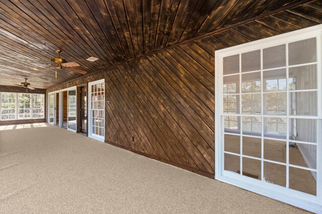 view of patio with ceiling fan