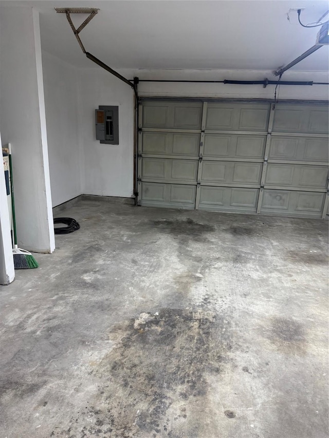 garage featuring electric panel