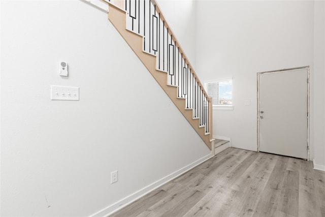 entrance foyer featuring light hardwood / wood-style flooring