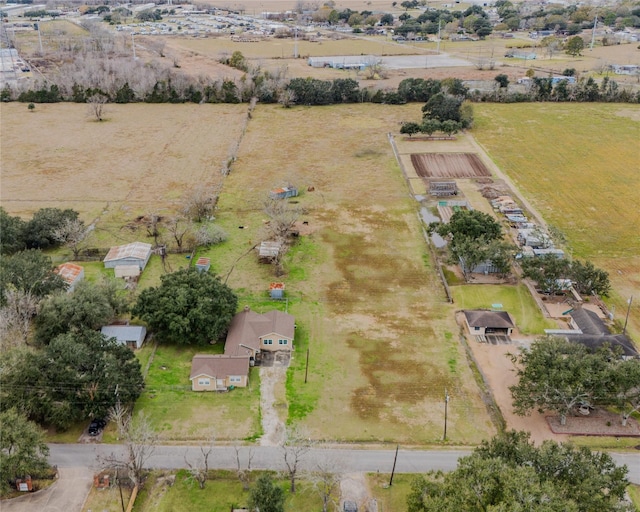 drone / aerial view with a rural view