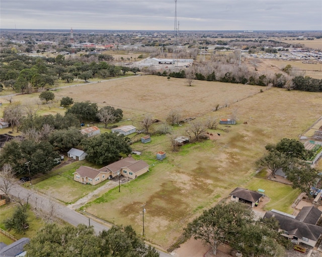 aerial view featuring a rural view