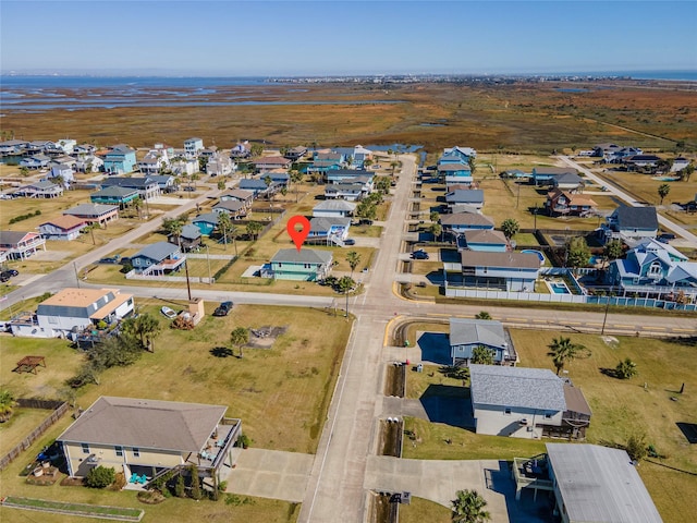 drone / aerial view with a residential view