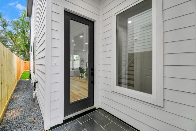 view of doorway to property