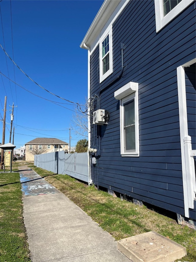 view of home's exterior featuring ac unit