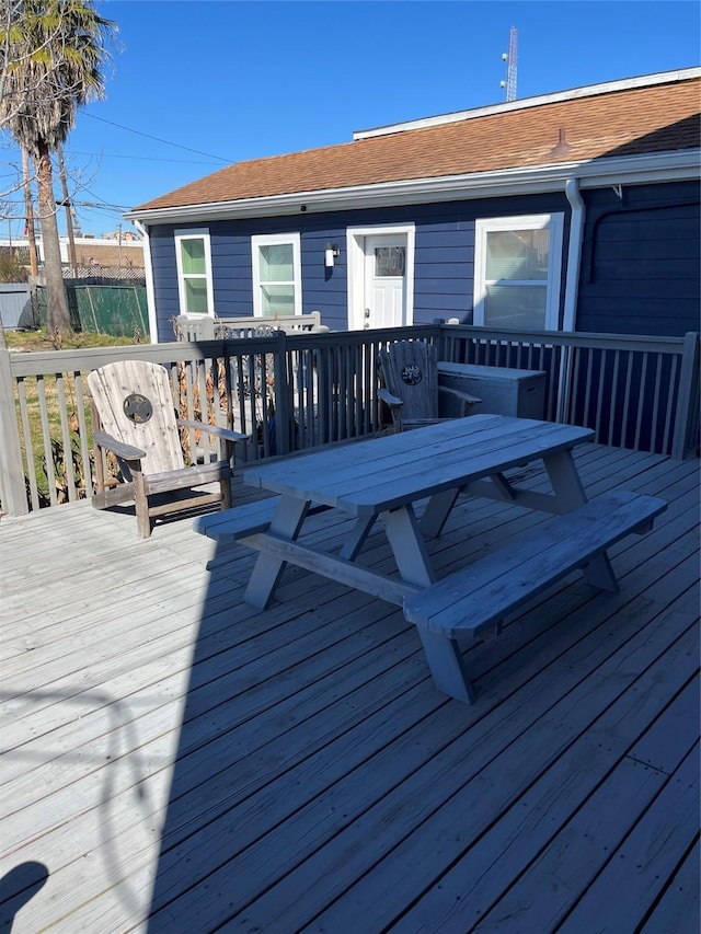 view of wooden terrace