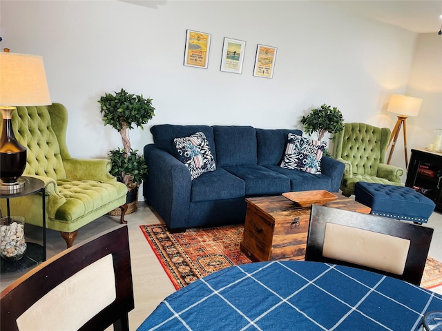 living room featuring hardwood / wood-style flooring