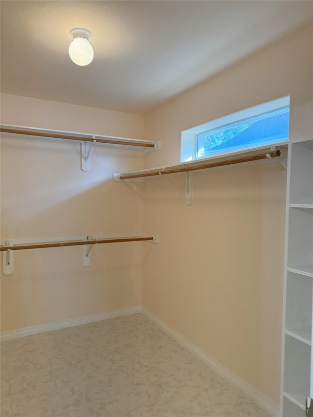 view of walk in closet