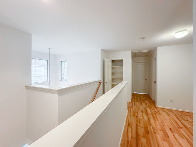 hall featuring light hardwood / wood-style floors