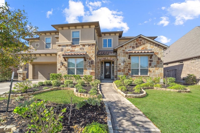 19031 Kimber Creek Ln, Cypress, TX 77429 - view of front facade with a garage and a front yard