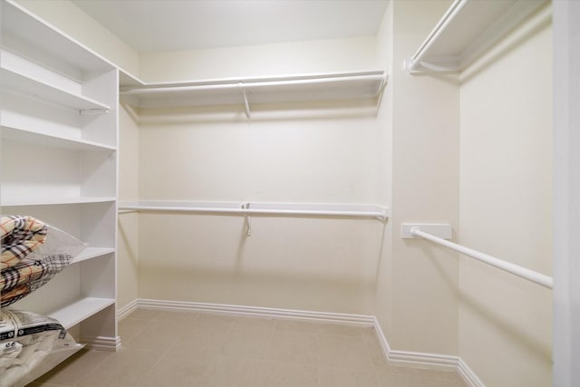 view of walk in closet