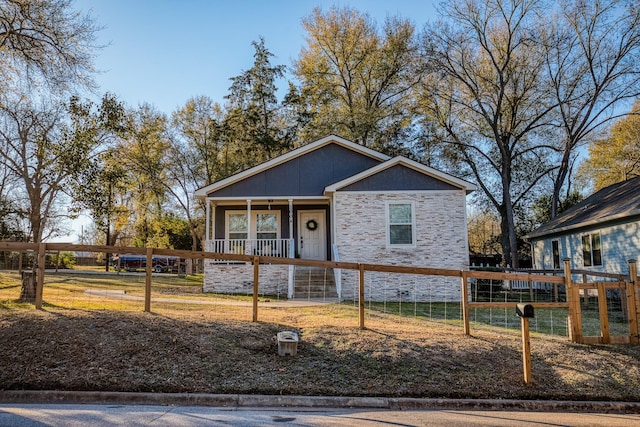 view of front of house with a porch