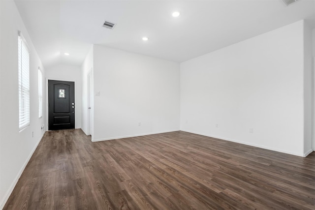 18415 Running Shadow Ct, Hockley, TX 77447 - spare room with dark wood-style floors, recessed lighting, and baseboards