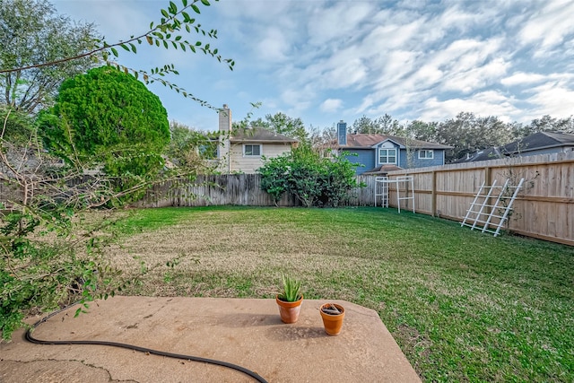 view of yard featuring a patio area