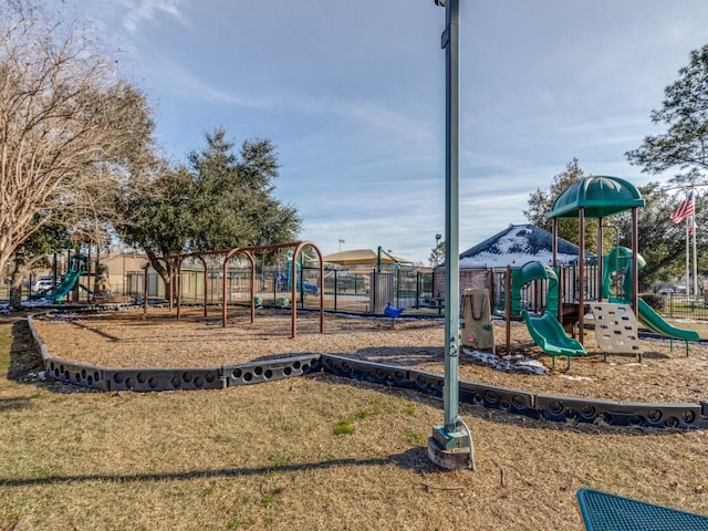 view of play area with a lawn