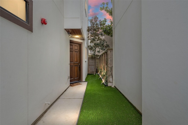 interior space featuring a lawn