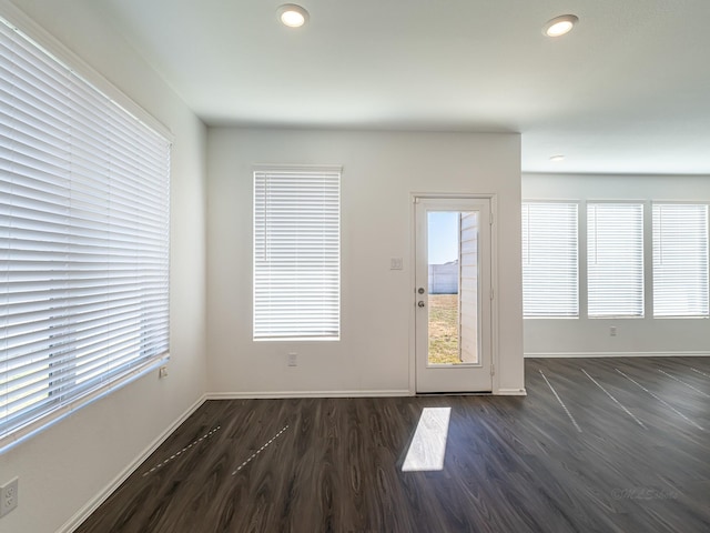 interior space featuring dark hardwood / wood-style floors